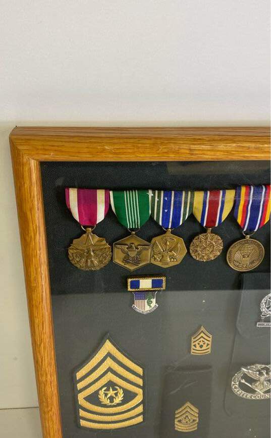 CSM Robert A. Jacob Military Insignia and Decorations 1965-1991 Framed Shadowbox image number 3