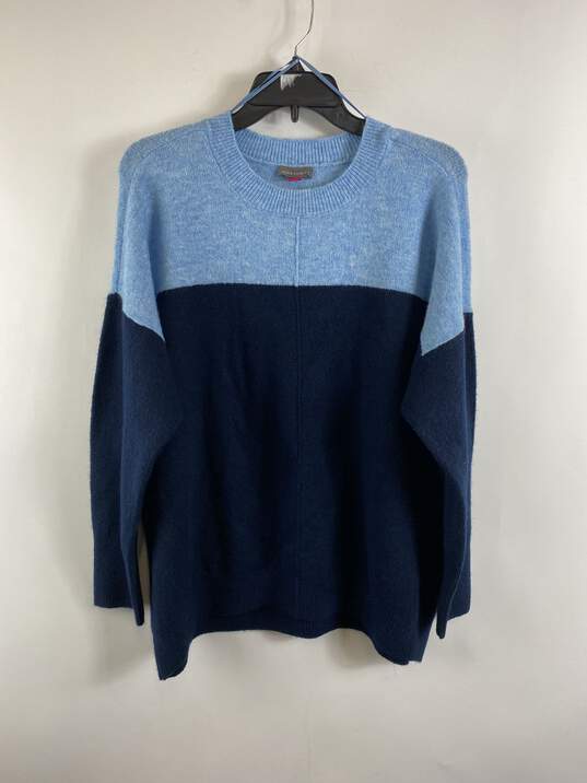 Vince Camuto Women Blue Two Toned Sweater XL image number 1