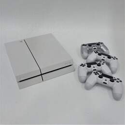Sony PS4 White Console Tested w/4 Controllers