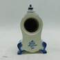 Delft Blue Dutch Ceramic Miniature Clock Hand Painted 4.5" High image number 3