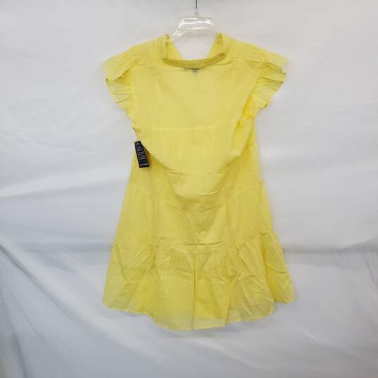 Boston Proper Yellow Cotton Lined Midi Dress WM Size XS NWT image number 2