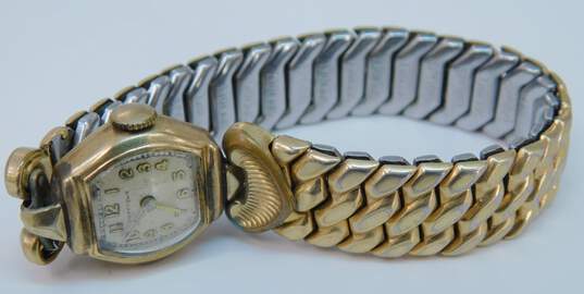 Ladies Vintage Gold Filled Yorktown 9 Jewels Swiss Wrist Watch 25.5g image number 1