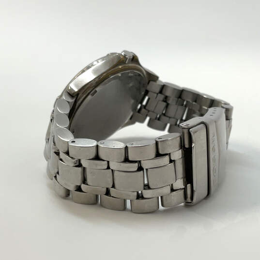 Designer Fossil Silver-Tone Chain Strap Round Dial Analog Quartz Wristwatch image number 3