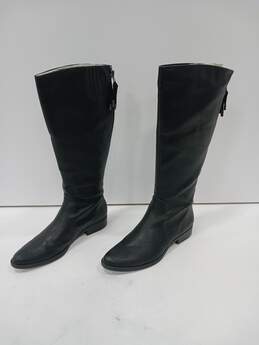 Calvin Klein Taylie Leather Knee-High Riding Style Boots Size 8M