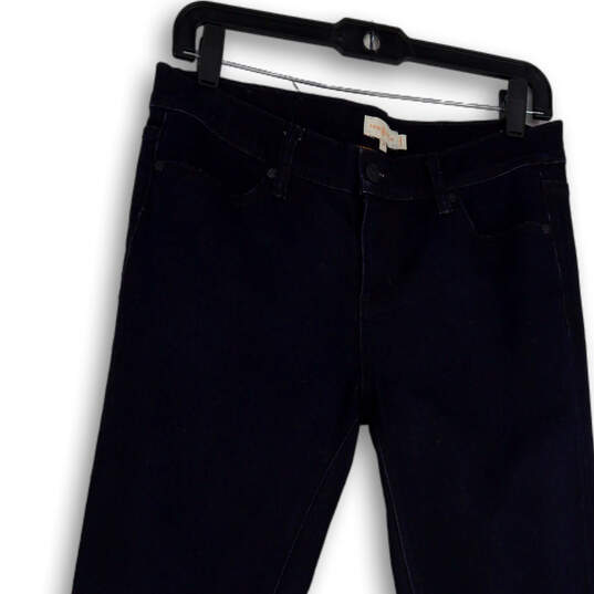 Womens Blue Denim Dark Wash Stretch Pocket Straight Leg Jeans Size 29 image number 3