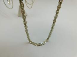 925 Braided Herringbone & Oval Link Chain Necklace & Oblong Earrings 28.6g alternative image