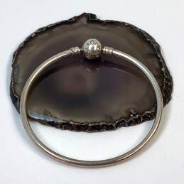 Designer Pandora S925 ALE Sterling Silver Barrel Clasp Bangle Bracelet