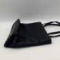 Womens Black Leather Double Handle Inner Pocket Bottom Stud Tote Bag image number 4