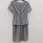 Gray Sheath Dress With Blue Accent Size 4 New With Tags NWT image number 2