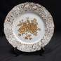 Pearl Porcelain 24ct Gold Plated Floral Decorative Plate image number 1