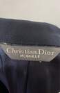 Christian Dior Mens Navy Pockets Notch Lapel Double-Breasted Suit Coat Size L image number 4