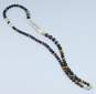 14K Yellow Gold Tiger Eye & Carved Chinese Character Bone Bead Necklace 83.5g image number 2