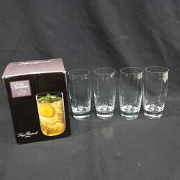 Set Of 4 Luigi Bormioli Crystal Glasses Tumbler Size 20 oz