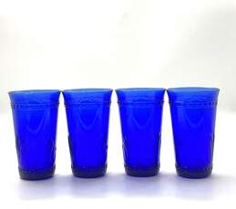 Vintage Toscany Alexandra Cobalt Blue Tumbler Set of 4