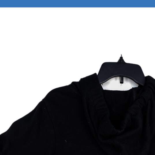 Calvin Klein Womens Black Drawstring Short Sleeve Hooded T-Shirt Dress Size M image number 4