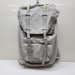 Herschel Heather Grey Canvas Backpack w/ Rubber Straps