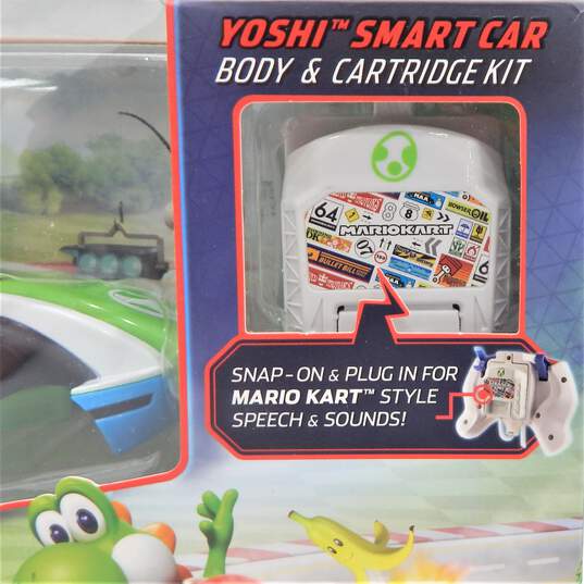 Hot Wheels Ai Mario Kart: Yoshi Smart Car Body And Cartridge Kit IOB image number 7
