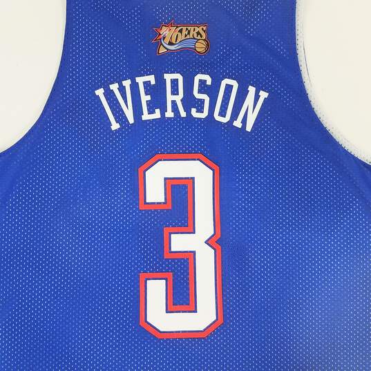 Buy the Mitchell & Ness Hardwood Classic Allen Iverson Reversible Jersey  Sz. L