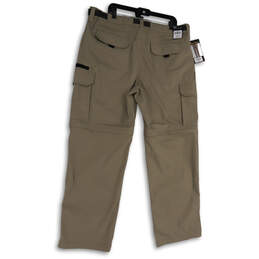 NWT Mens Beige Flat Front Pockets Straight Leg Cargo Pants Size XXL/32 alternative image