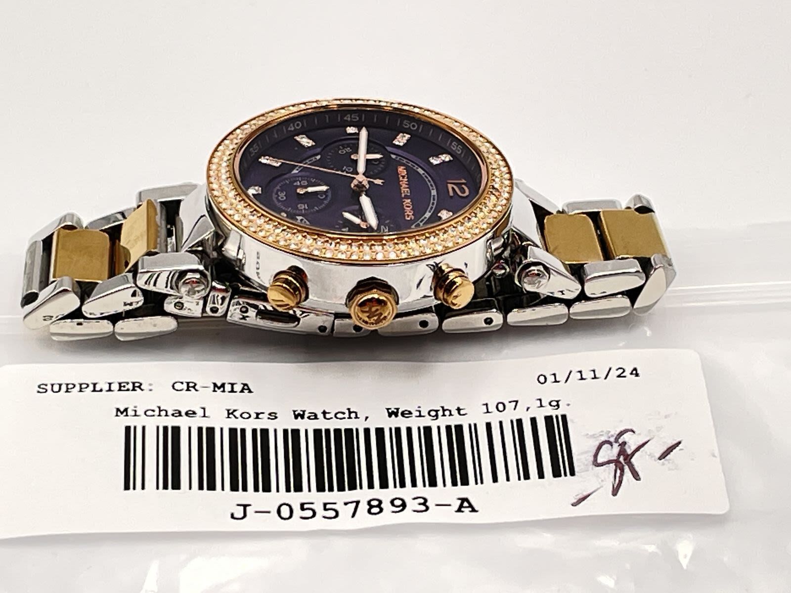Michael Kors MK6141 Parker Two-Tone Bracelet Blue Dial Women's Ladies Watch.  796483164079 | eBay