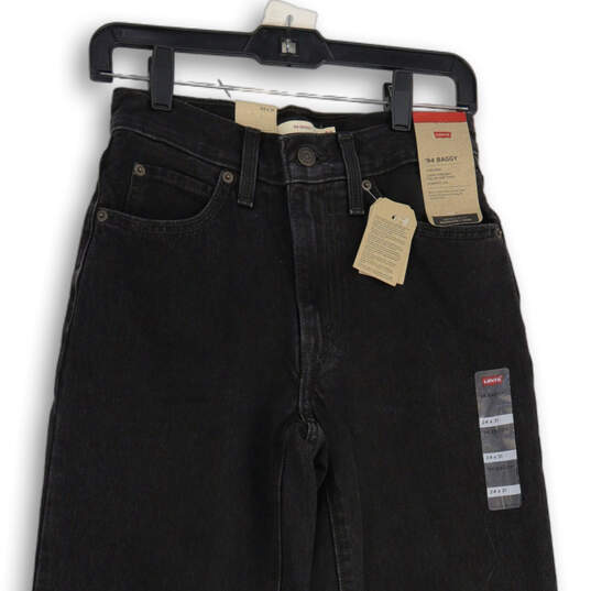 NWT Womens Black 94 Baggy Denim Dark Wash Straight Leg Jeans Size 24X31 image number 3
