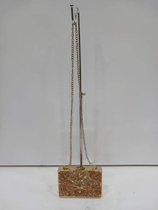 Starlet Metal Clutch Style Handbag w/ Strap image number 2