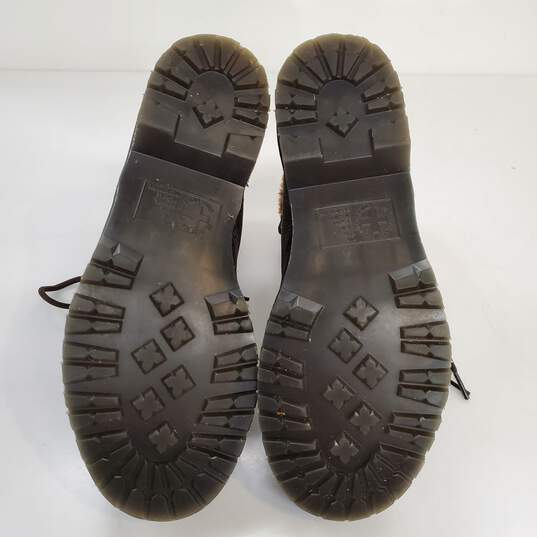 Dr Martens 1460 Serena Faux Fur Trim Brown Leather Boots Women's Size 8 image number 2
