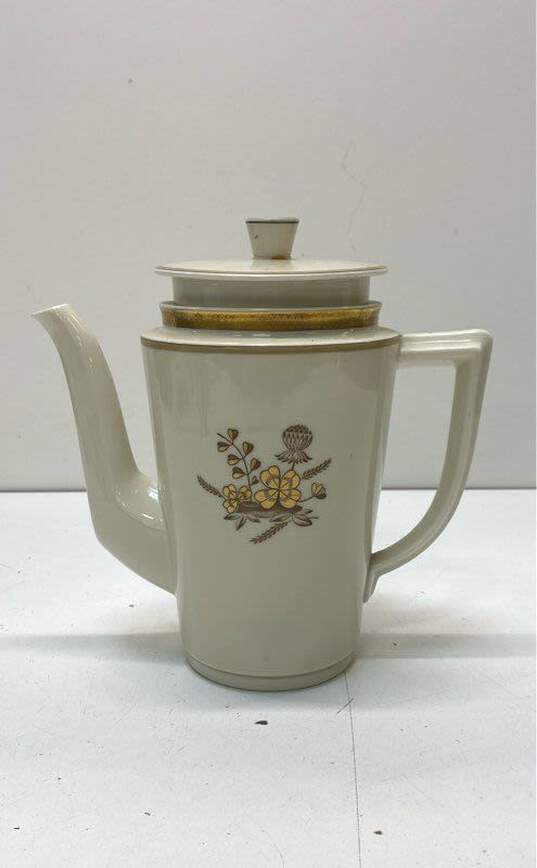 Royal Copenhagen Porcelain Coffee Pot and 2 Plates Fine China 3 pc Set image number 2