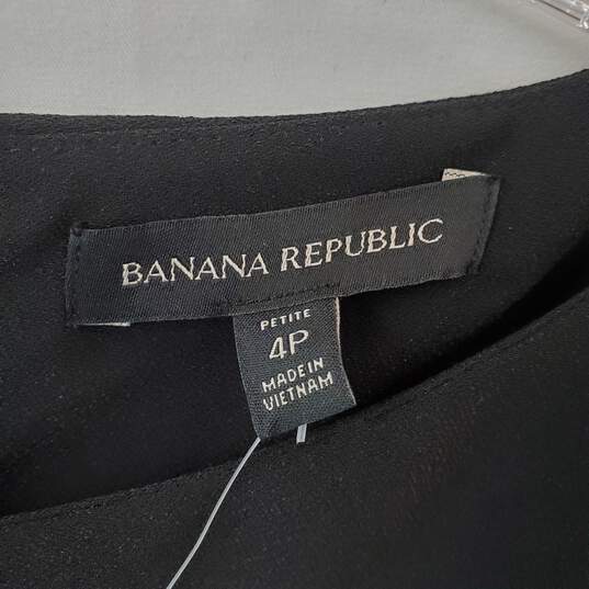 Banana Republic Black Midi Shift Dress WM Size 4P NWT image number 3