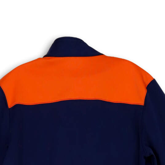 Women's Navy Chicago Bears Retro Colorblock Sweater
