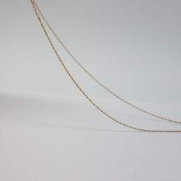 10k Gold Diamond Blue Gemstone Pendant Necklace 1.6g alternative image