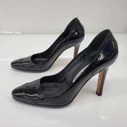 Manolo Blahnik Women's Sofimu Black Leather Pumps Size 37.5 EU | 7 US alternative image