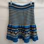 Anthropologie Girls from Savoy Blue Geometric Mesa Sweater Skirt Small image number 4