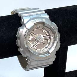Designer Casio Baby-G 5338 Silver-Tone Analog Digital Multifunctional Wristwatch