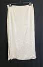 Wilfred Womens White Silk Flat Front Side Zip Casual Long Maxi Skirt Size 4 image number 2