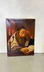 Lot of 2 Portraits of Rabbi and Philosopher Oil on canvas by Kunhert Signed. image number 6