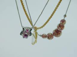 Love Poppy & Artisan 925 & Vermeil Quartz Amethyst Onyx Glass Necklaces 20.2g