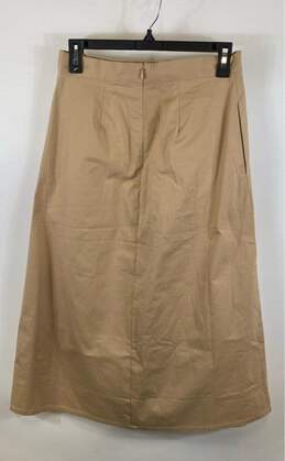 NWT Corey Lynn Calter Anthropologie Womens Khaki Pleated A-Line Skirt Size Small alternative image