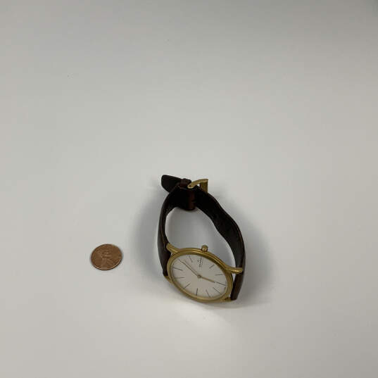 Designer Skagen Denmark Gold-Tone Dial Adustable Strap Analog Wristwatch image number 3