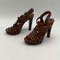 Ralph Lauren Womens Brown Open Toe Stiletto Heel Slingback Sandal Size 6.5B image number 1