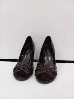 Women's Alisha Brown Patent Leather Heels Size 6.5M