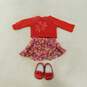 American Girl Red Flower Sweater Outfit W/ Skirt & Shoes image number 1