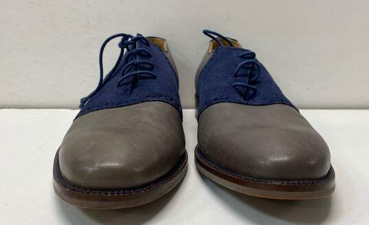 Cole Haan Leather Suede Oxford Shoes Grey 8 image number 2