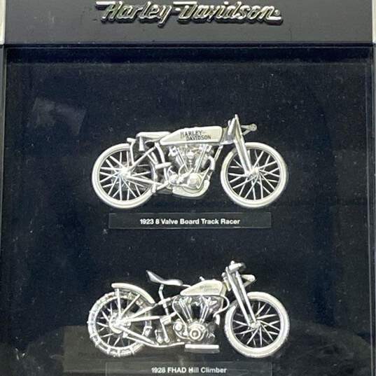 Harley Davidson Shadow Box Pewter Motorcycle Display Legendary Racing Machines image number 5