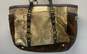COACH 10388 Tan Gold Signature Suede Canvas Tote Bag image number 5