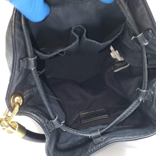 Marc By Marc Jacobs Black Leather Drawstring Bucket Bag image number 8