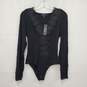 NWT Lulus WM's Black Lace Applique Bodysuit Size L image number 1