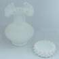 Vintage Fenton Milk Glass Hobnail Vase & Ashtray image number 1