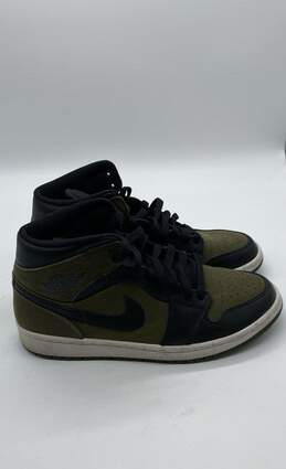 Authentic Nike Air Jordan 1 Mid Olive Canvas Athletic Shoe M 8.5