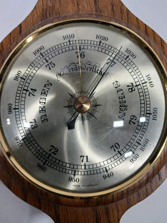 Vintage Wooden Barometer image number 5